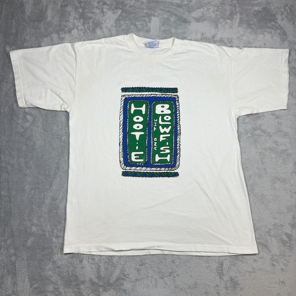 Vintage Hootie And‎ The Blowfish Shirt Men XL White Look Like You 1995 STAINS